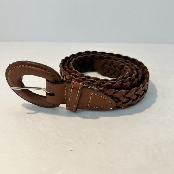 Capezio Argentina Belt Rusty Brown color Braided Pattern SizeM/L Genuine Leather - Picture 1 of 4
